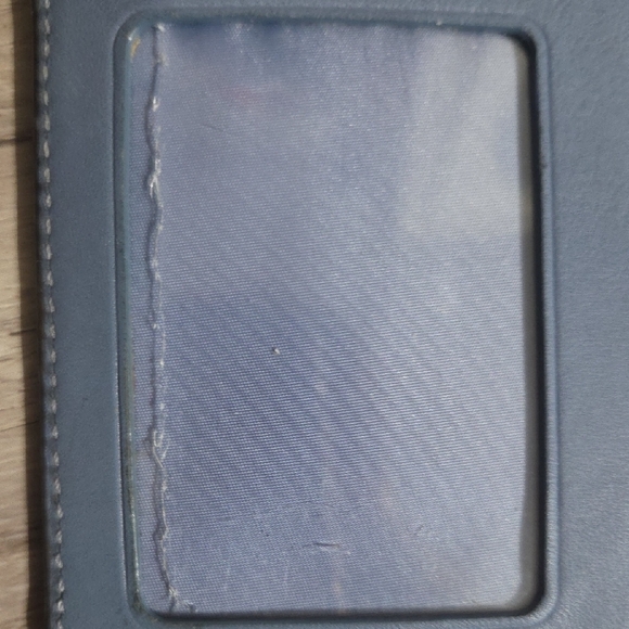 Coach Slate Blue Leather Zip Wallet - Picture 5 of 10